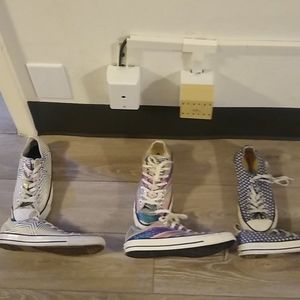 Converse assorted print tennis shoes